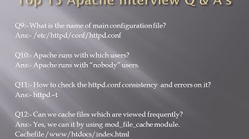 Top 15 Interview Questions for Apache Web Server