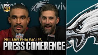 Eagles' Jalen Hurts & More speak on late-game comeback win over Titans | Postgame Press Conference