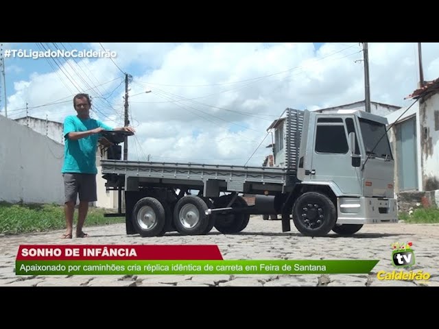 Caminhoneiro News  Homem cria caminhão de brinquedo e faz sucesso