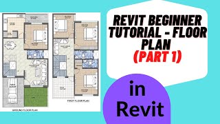 Revit Beginner Tutorial - Floor plan (part 1)Exporting Images and make plan