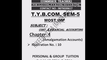 T.Y.B.Com.Sem-5 Chapter 4 (Amalgamation Accounts)