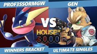 Smash Ultimate Tournament - Prof3ssorMGW (Greninja) Vs. Gen (Fox) SSBU Xeno 183 Winners Bracket