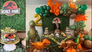 DINOSAUR BALLOON ARCH ARRANGEMENT | BALLOON GARLAND DECORATION IDEAS | DIY TUTORIALS | how to