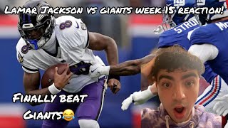 FINALLY BEAT GIANTS! Lamar Jackson's best plays from 5-TD game vs. Giants | Week 15 | REACTION Guide