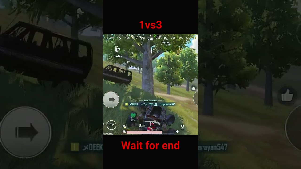 BGMI 1VS 3 DRIVE KILL💥🔥🔥🔥