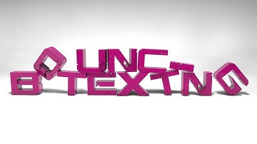 How To Create Bouncing Text In Cinema 4D