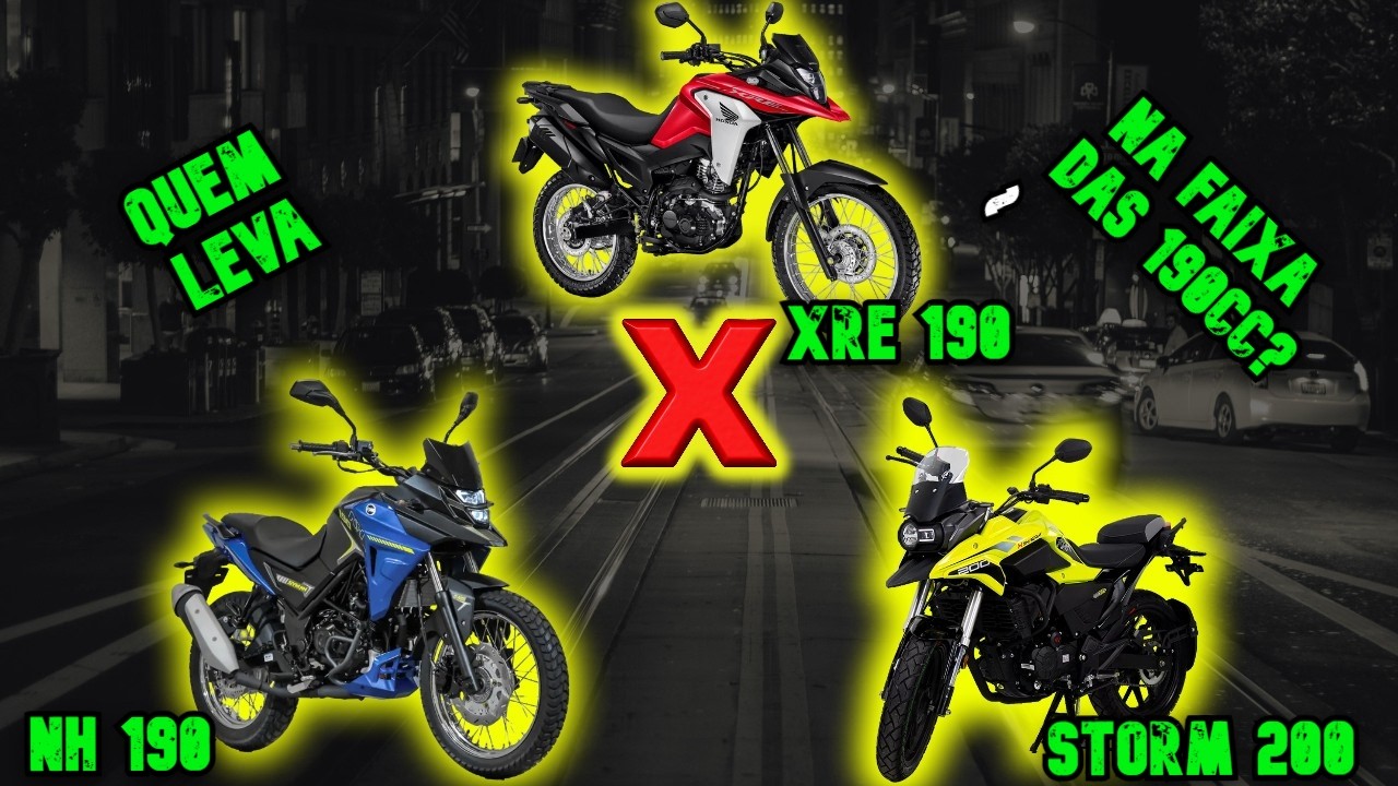 Storm 200 Vs XRE 190 Vs NH 190