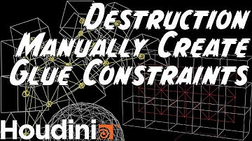 Destruction Manually Create Glue Constraints from Scratch in Houdini (Rigid Body Dynamics RBD)