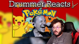 Drummer Reacts to LINKIN PARK - Pokemon Theme Song (A.I. Cover)