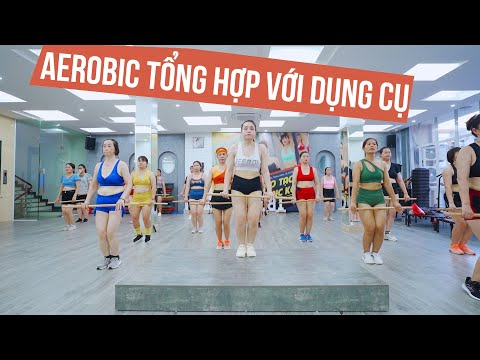Video BÀI TẬP AEROBIC TỔNG HỢP VỚI DỤNG CỤ | BẢO NGỌC AEROBIC - youtube