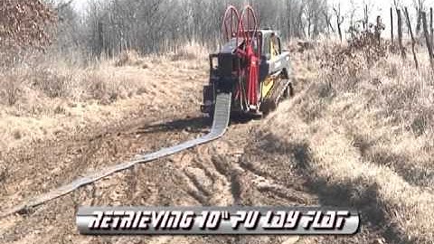 Skid Steer Hose Reel for 10" Lay Flat