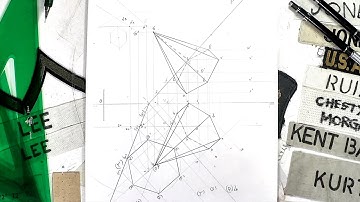 Sistema Diédrico. Dibujar Pirámide Hexagonal regular y recta, apoyada en un Plano. ep3. COU.
