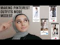recreating pinterest outfits and making them more modest
