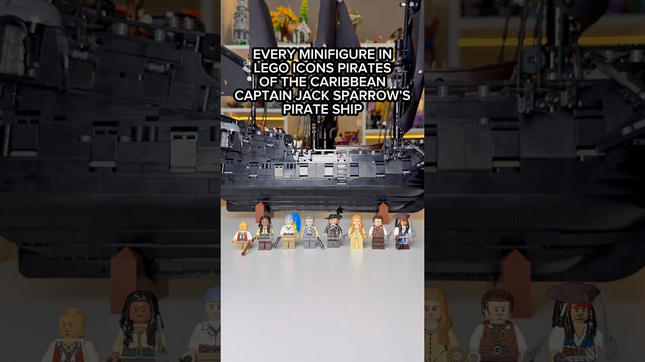 Every Minifigure in LEGO ICONS Captain Jack Sparrow Pirate Ship! 
