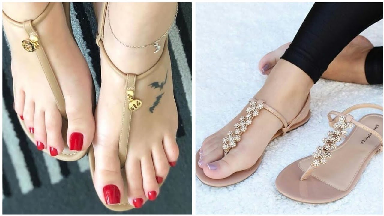 most beautiful and stylish women foot wear collection of flat sandals designs for stylish women 2020