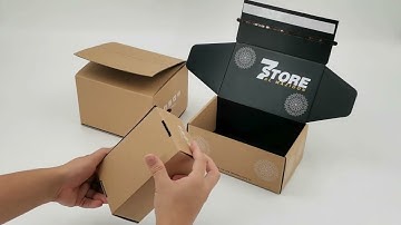 Recycled Cardboard Zipper Tear Strip Mailer Packaging Shipping Box