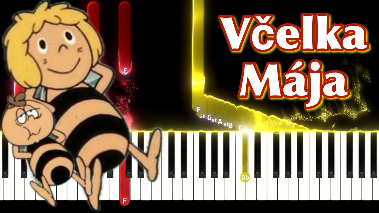 Včielka Maja (Biene Maja) na klavíri 🎹 - Piano Tutorial TV znelky slávneho seriálu (1975)
