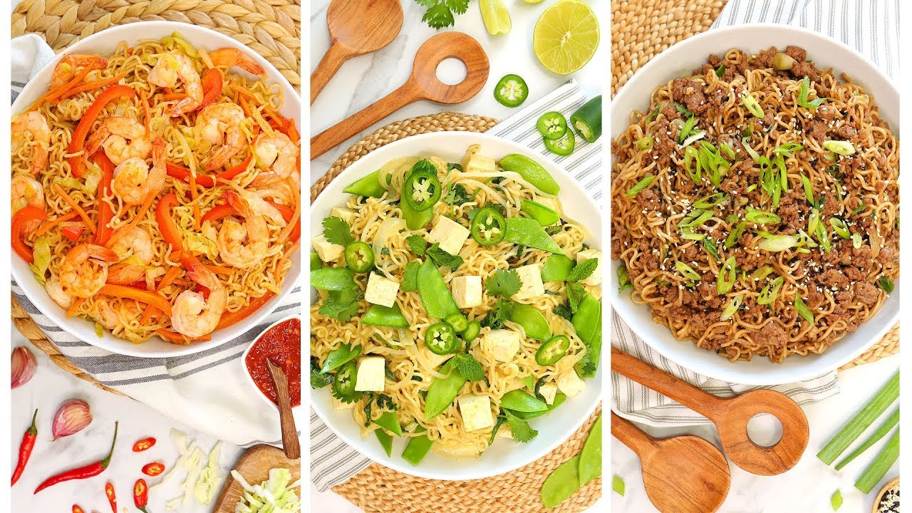 3 Easy Ramen Noodle Recipes | 20 Minute Dinner Ideas | The Domestic Geek