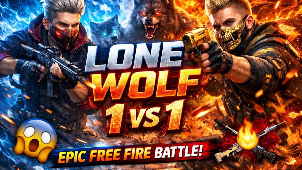“Lone Wolf mode activated 🐺🔥 1v1 Free Fire match you can’t miss!” free fire game free fire game