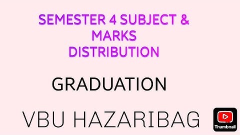 SEMESTER 4 SUBJECTS INFORMATION  , GRADUATION  ( VBU , HAZARIBAG )