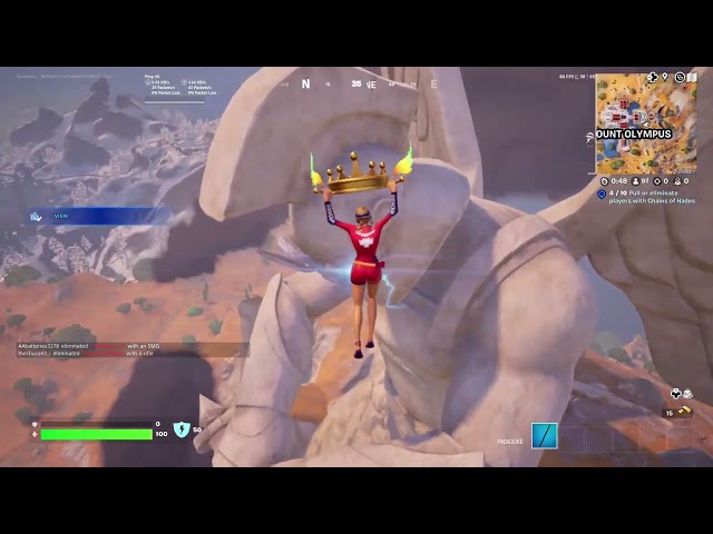 Fortnite Live Event : Mount Olympus Statue class=