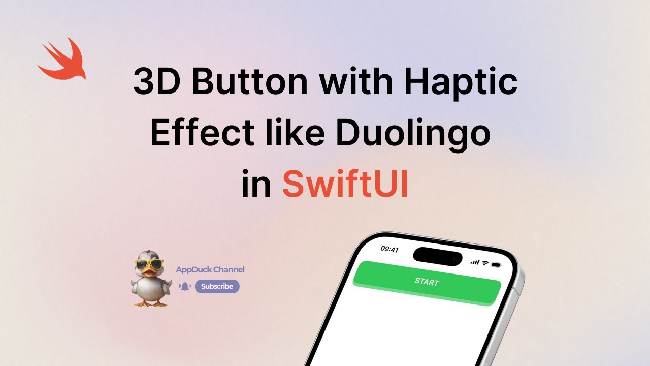 Making 3D Button with Haptic Effect like Duolingo in SwiftUI - Full ...