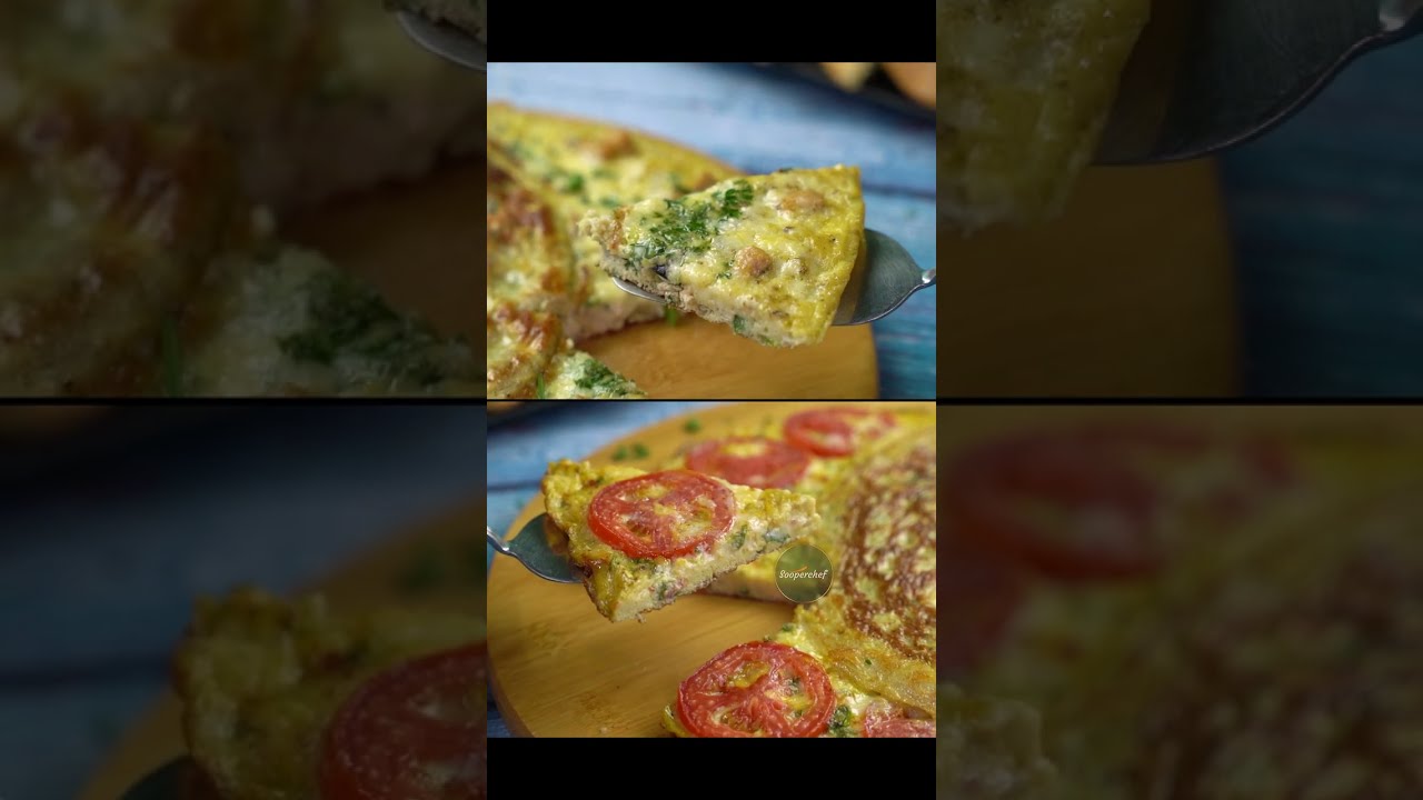 Chicken Cheese Omelette and Vegetable Omelette Recipe by SooperChef #shorts