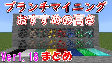 マイクラ 1 18 鉱石 高さ