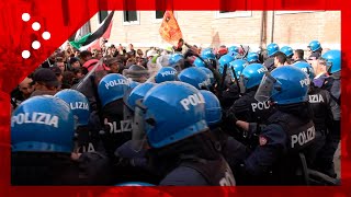 Scontri alla manifestazione contro il G7 Giustizia a Venezia, polizia carica i manifestanti