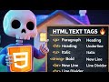HTML Text Tags Explained in 7 Minutes 🔥 | p, h1, u, i, br, hr | Beginner Tutorial 