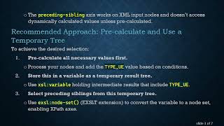 How to Select a Preceding Sibling by Calculated Attribute in XSLT