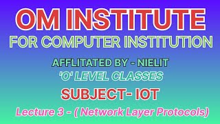 O level nielit class subject-IOT || 4th pepar || M4 || LECTUR - NETWORK LEYAR PROTOCOLS
