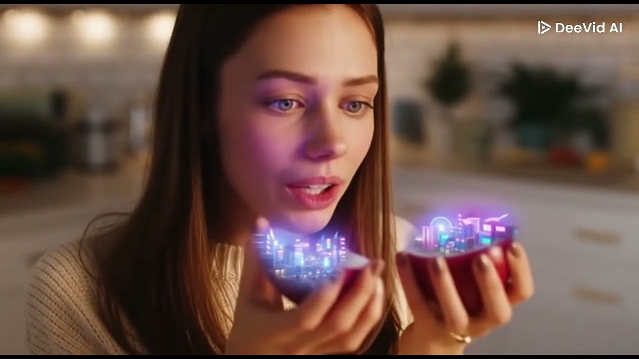 She Cut An Apple And Discovered A Secret Cyberpunk City Inside! 🤯🍎