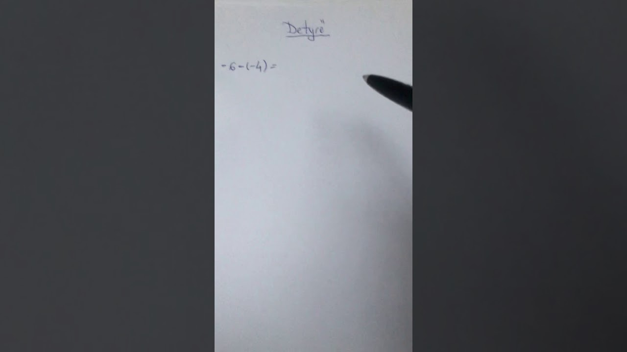 Mbledhja dhe zbritja e numrave negativ