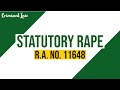 Article 266a statutory rape  ra no 11648  criminal law discussion