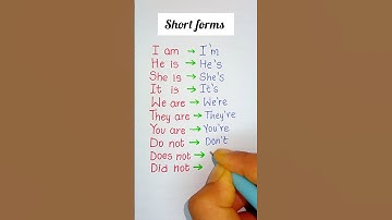 Short forms in English 💯✅ #english