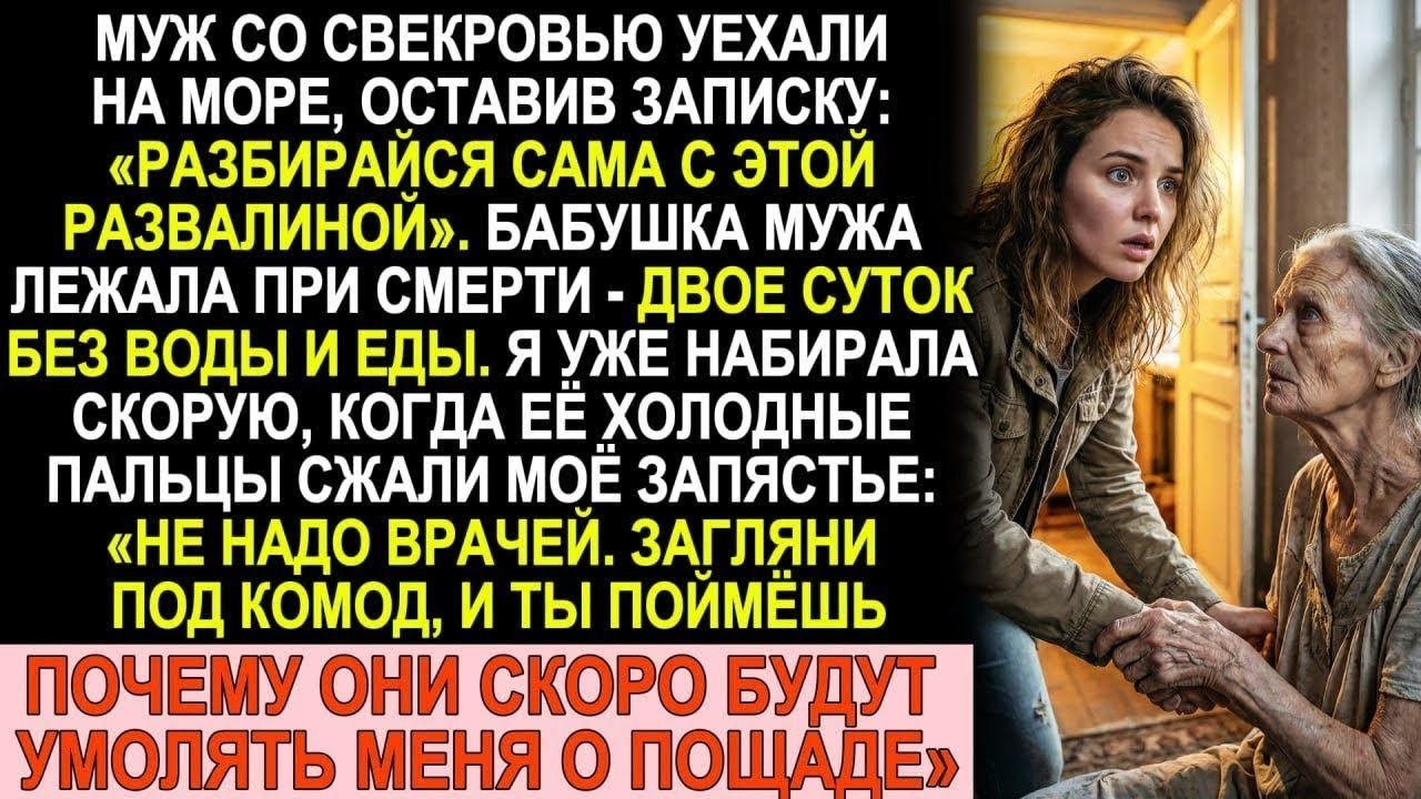 Умирающая бабушка, брошенная мужем и свекровью, попросила о мести. Они не знают, кто она