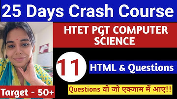 DAY 11- 25 Days Crash Course || HTET PGT COMPUTER SCIENCE || NS CLASSES
