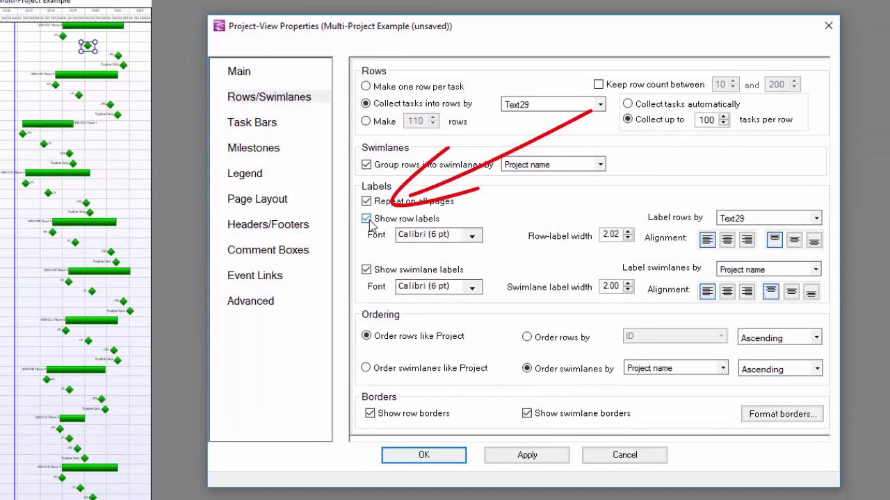 Gantt Chart Multiple Projects