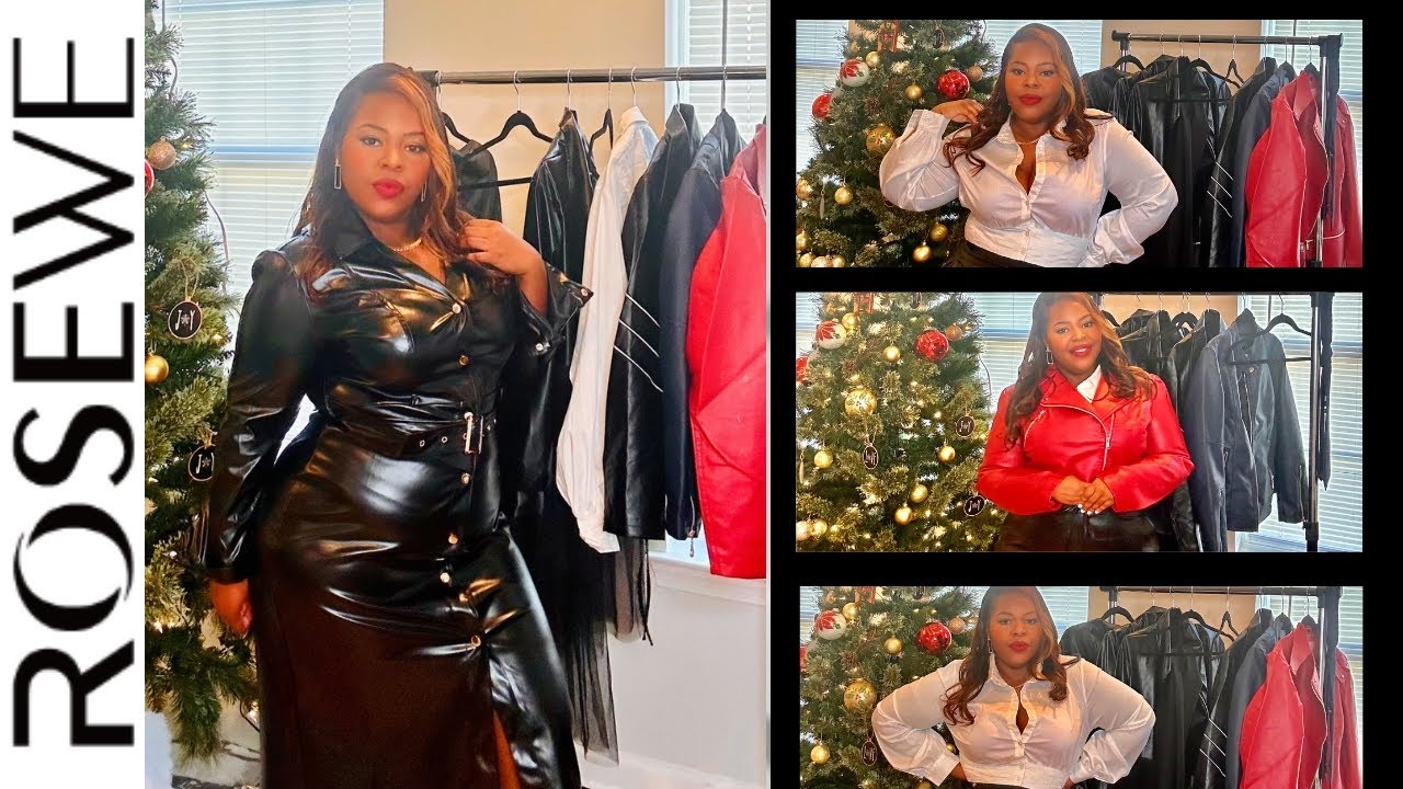 ULTIMATE Faux Leather Plus Size Try on Haul |  Featuring ROSWE