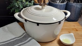 How to season an Enameled Cast Iron Dutch Oven ( TRAMONTINA )