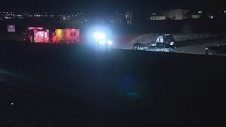 Rollover crash closes eastbound lanes of Paseo Del Norte at Second Street