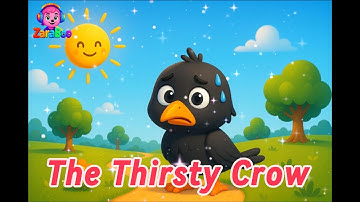 The Thirsty Crow Story for Kids | Clever Crow Learns a Smart Lesson | ZaraBoo Nursery Rhymes