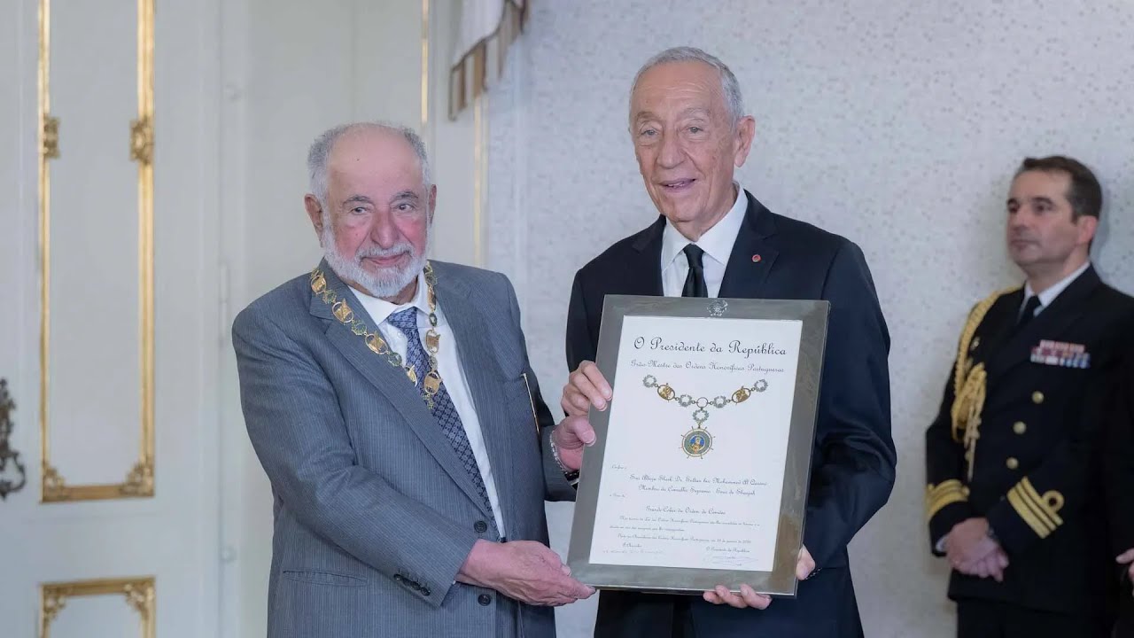 الرئيس البرتغالي يمنح حاكم الشارقة أعلى وسام ثقافي سيادي