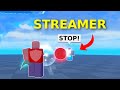 Trolling streamer in roblox blade ball