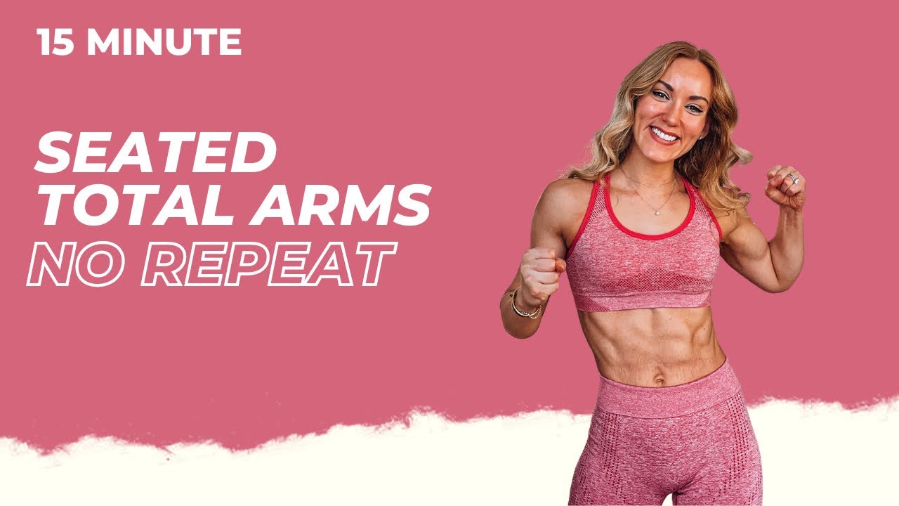 15 Min No Repeat SEATED Total Upper Body Workout at Home with Dumbbells ...