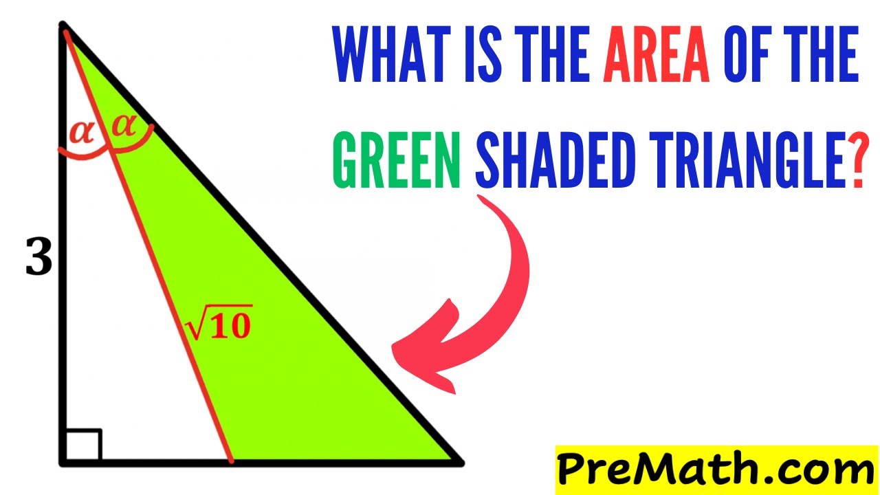 Can you find area of the Green shaded triangle? | 