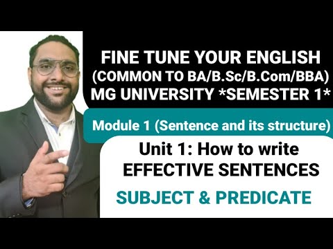 EFFECTIVE SENTENCES - FINE TUNE YOUR ENGLISH - YouTube