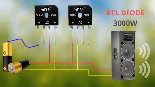 DIY Powerful Ultra Bass Amplifier using BLT Bridge Diode, Simple circuit, No IC | DIY Audio