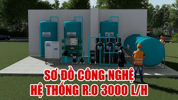 Sơ đồ công nghệ hệ thống lọc nước RO công nghiệp 3000lh phục vụ sản xuất
